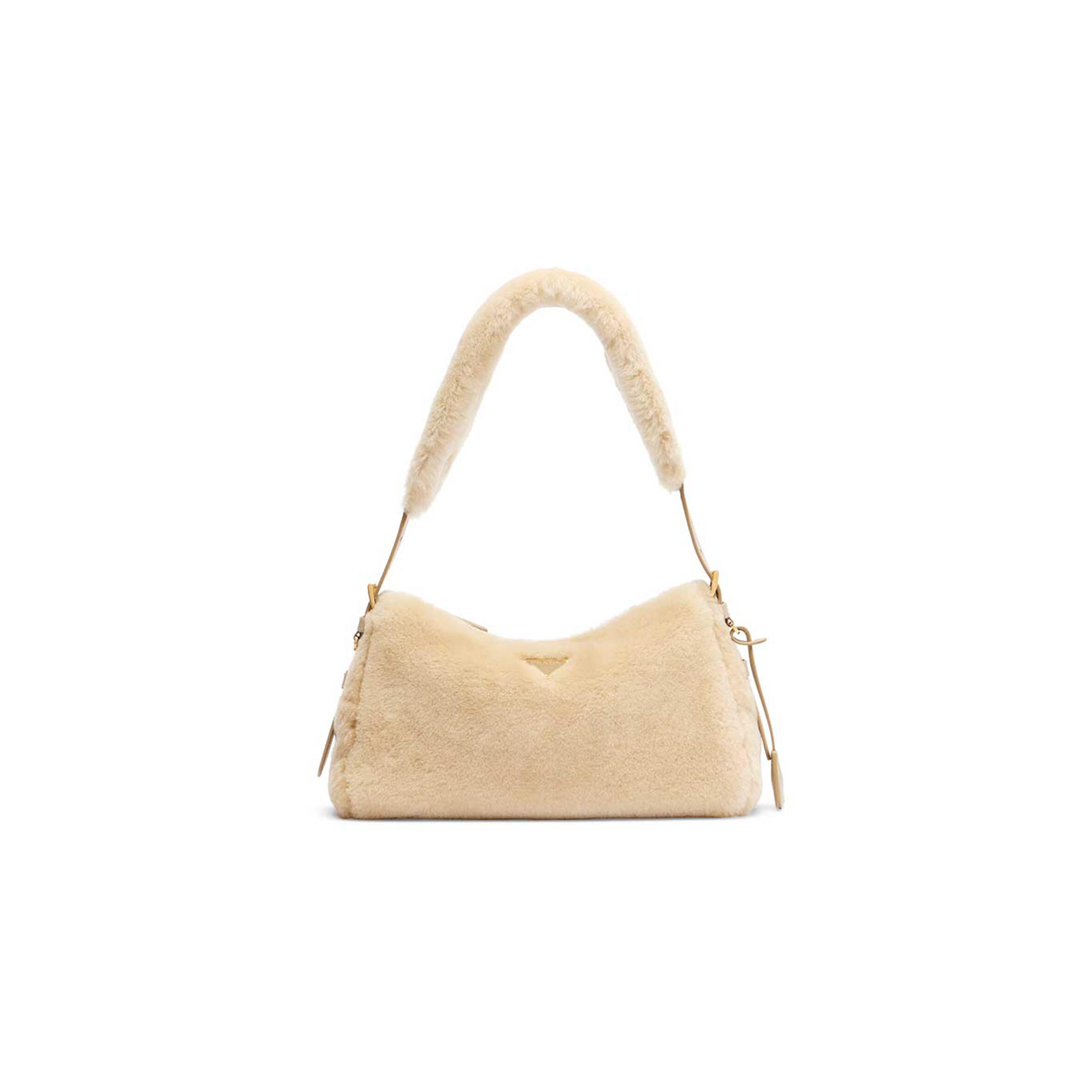 PRADA AIMÉE MEDIUM SHEARLING SHOULDER BAG 1BC229 (31*18*10cm)